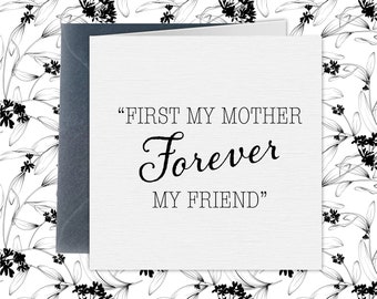 Birthday card for mum, simple luxury mum card, card for mummy, from daughter card, from son card, Thank you mum card, special mother card