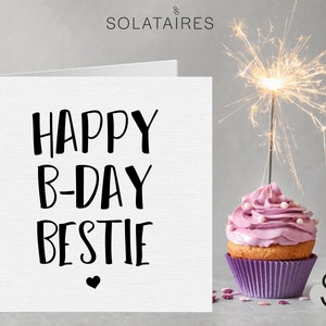 Bestie gelukkige verjaardagskaart, beste vriend verjaardagskaart, verjaardagskaart voor haar, speciale vriend verjaardagskaart, cadeau voor haar, beste vriend cadeau