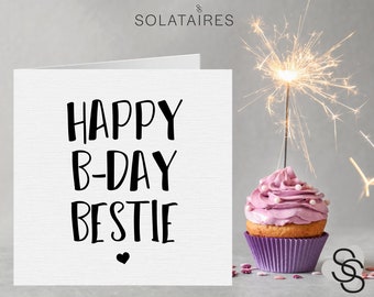 Bestie gelukkige verjaardagskaart, beste vriend verjaardagskaart, verjaardagskaart voor haar, speciale vriend verjaardagskaart, cadeau voor haar, beste vriend cadeau