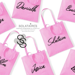Sac fourre-tout personnalisé pour femme, Royaume-Uni, 100 % coton, sac fourre-tout, sac réutilisable, sac à bandoulière pour femme, fourre-tout rose, cadeau pour un ami, cartable