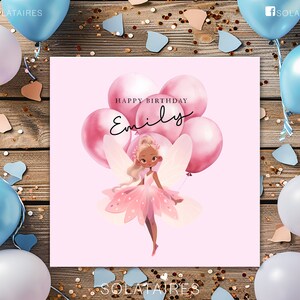 Biglietto di compleanno personalizzato fata magica rosa, bambina speciale, ragazza di compleanno, regalo per ragazze-figlia/sorella/nipote/nipote/amica