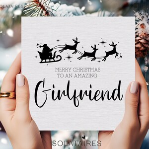 Carte Joyeux Noël à une petite amie incroyable, carte de Noël petite amie, carte de Noël de luxe pour petite amie, carte de Noël pour elle