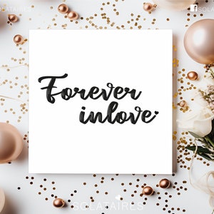 Forever In Love ... Hochzeits- und Verlobungskarten UK, Simple Luxury Grußkarten für glückliches Paar oder jemanden, der sich verliebt hat - innen leer