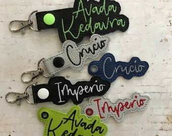 Unforgiveable Curse Set ITH Keyfob Digital Embroidery Designs (Set of Three)