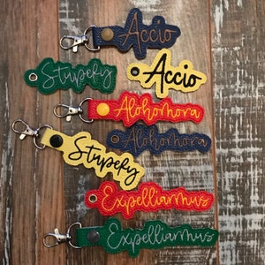 Magic Spell Set 1 ITH Keyfob Digital Embroidery Designs (Set of Four)