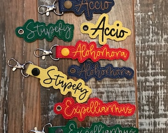 Magic Spell Set 1 ITH Keyfob Digital Embroidery Designs (Set of Four)