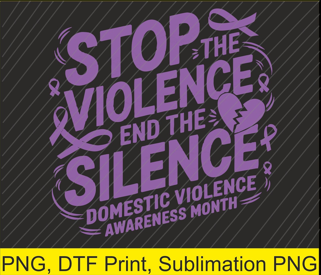 Family Domestic Violence Awareness Month Purple Ribbon PNG Digital ...