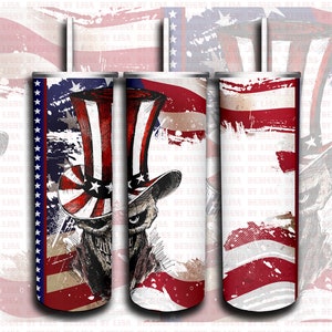 20oz Skinny Tumbler American Flag With Skull Add Your Own Text Sublimation Digital Download Design PNG