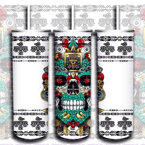 Aztec Jaguar Warrior Skull Native Mexica Headdress PopSockets PopGrip:  Swappable Grip for Phones & Tablets