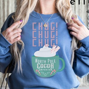 Chug! Christmas Cocoa sweatshirt, Funny Christmas sweater, Matching Christmas photos, Christmas Sweatshirt, Ugly Christmas Sweater