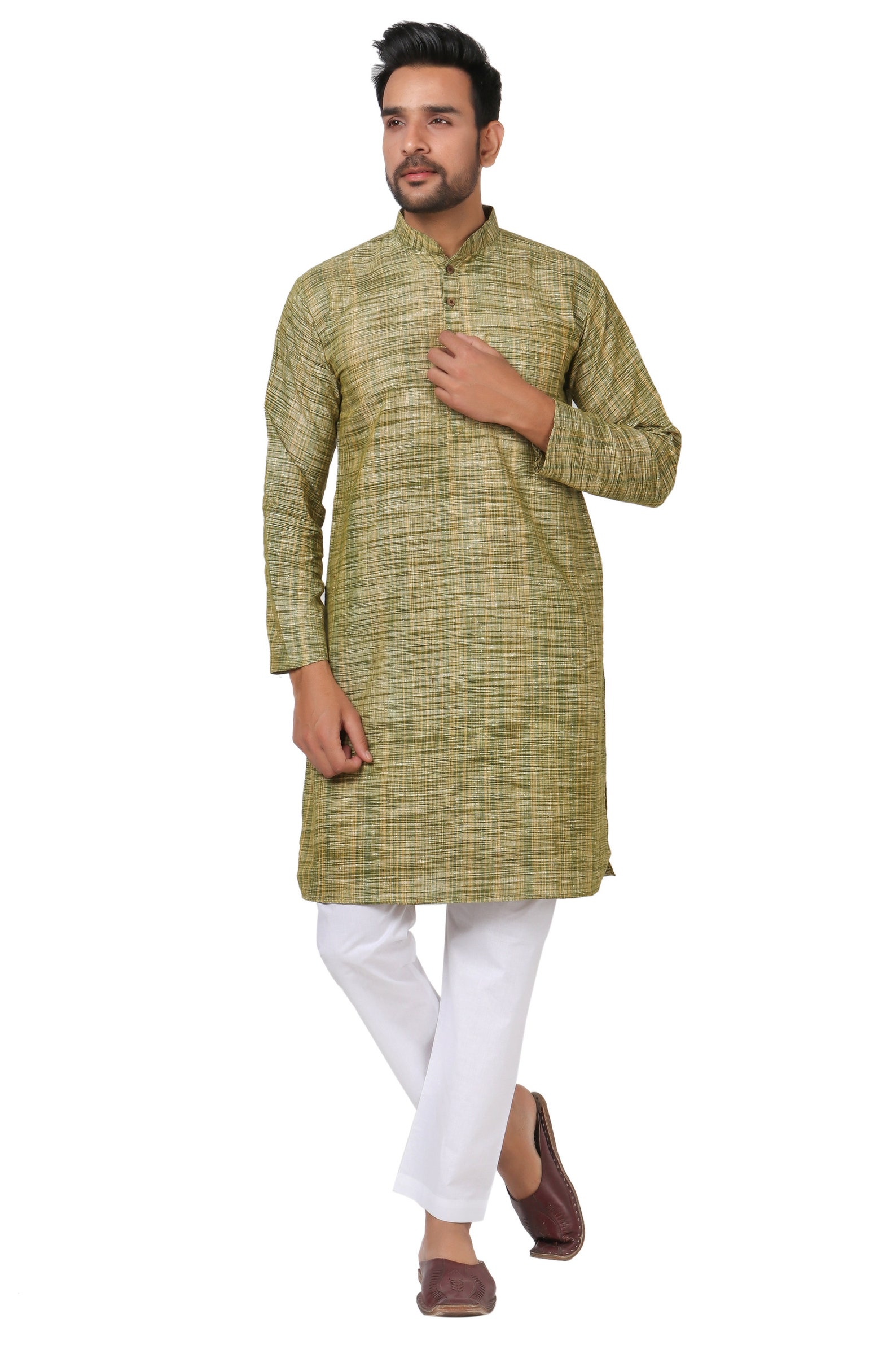Men's Indian Khadi Kurta Pajama Set Etsy