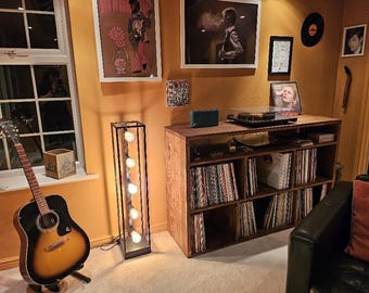Vinyl Record Storage, Record Stand. Solid Wood and Handmade
