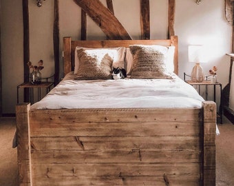 Premium, Rustic, Handmade, Solid Bed Frame. The Oxford with free assembly on delivery!