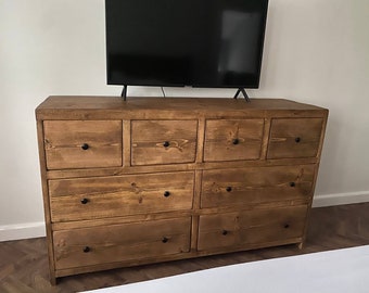 Handmade Solid Wood Chest of Drawers Large 4/2/2 double chest