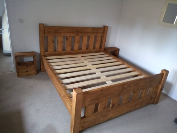 Solid wood super king bed discount