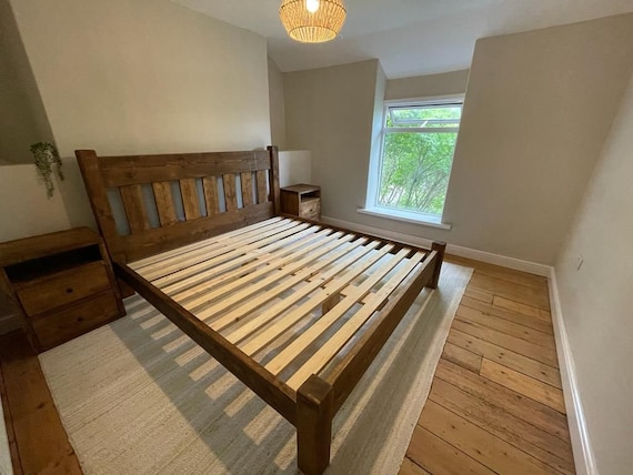 Handmade Solid Wood Bed: Chunky Countrystyle Low Footboard with FREE ASSEMBLY on delivery