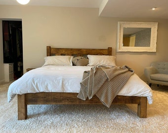 The Countrystyle Premium Low Foot, INCLUDES FREE ASSEMBLY! Handmade, Chunky, Solid, Rustic Bed Frame!