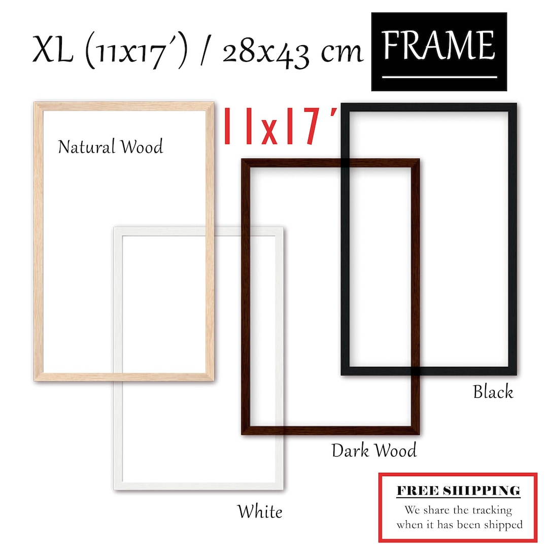 xl-11x17-28x43-cm-one-size-thin-photo-frame-for-a-poster-oak-wooden