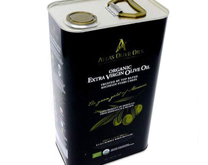 Huile d'olive extra vierge biologique Atlas, bidon de 3 litres