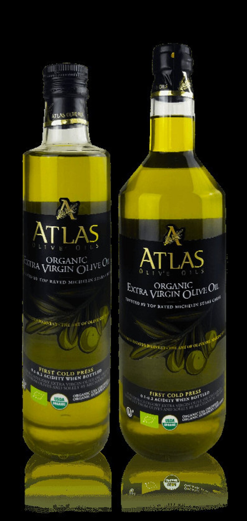 ATLAS Organic Extra Virgin Olive Oil Low Acidity Glass Bottle 500ml Etsy