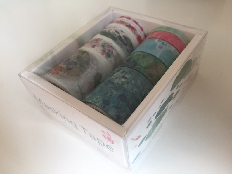 10pcsbox Japanese Kawaii Cartoon Official Adhesive Masking Washi Tapes for Bullet Journal Scrapbooking Decoration