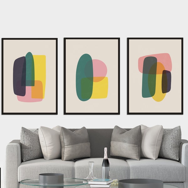 Framed Abstract Wall Art Etsy