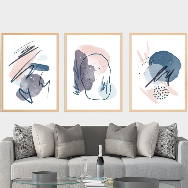 Blush Pink Wall Art Etsy UK