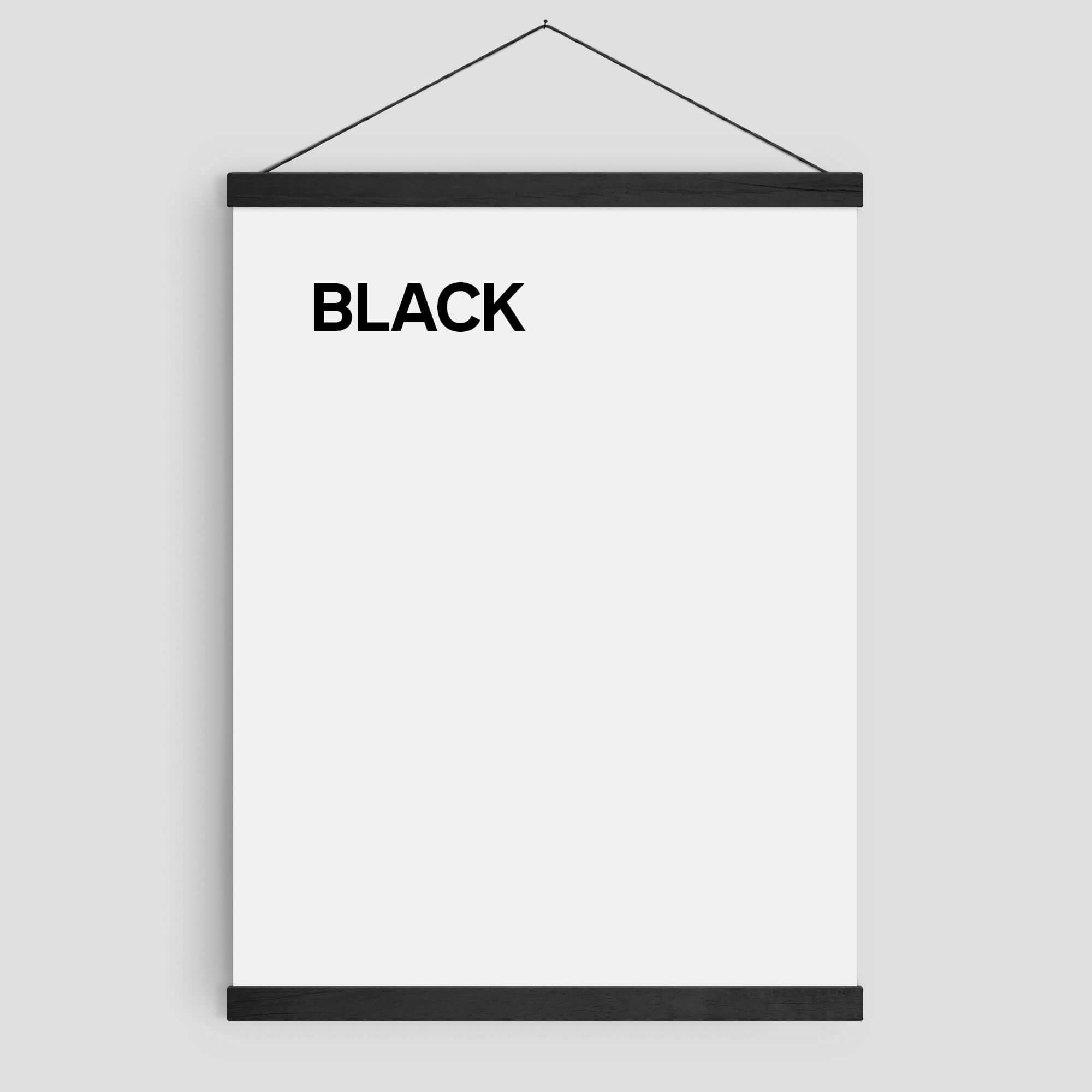 Black Wooden Poster Hanger Black Frame for Posters Etsy