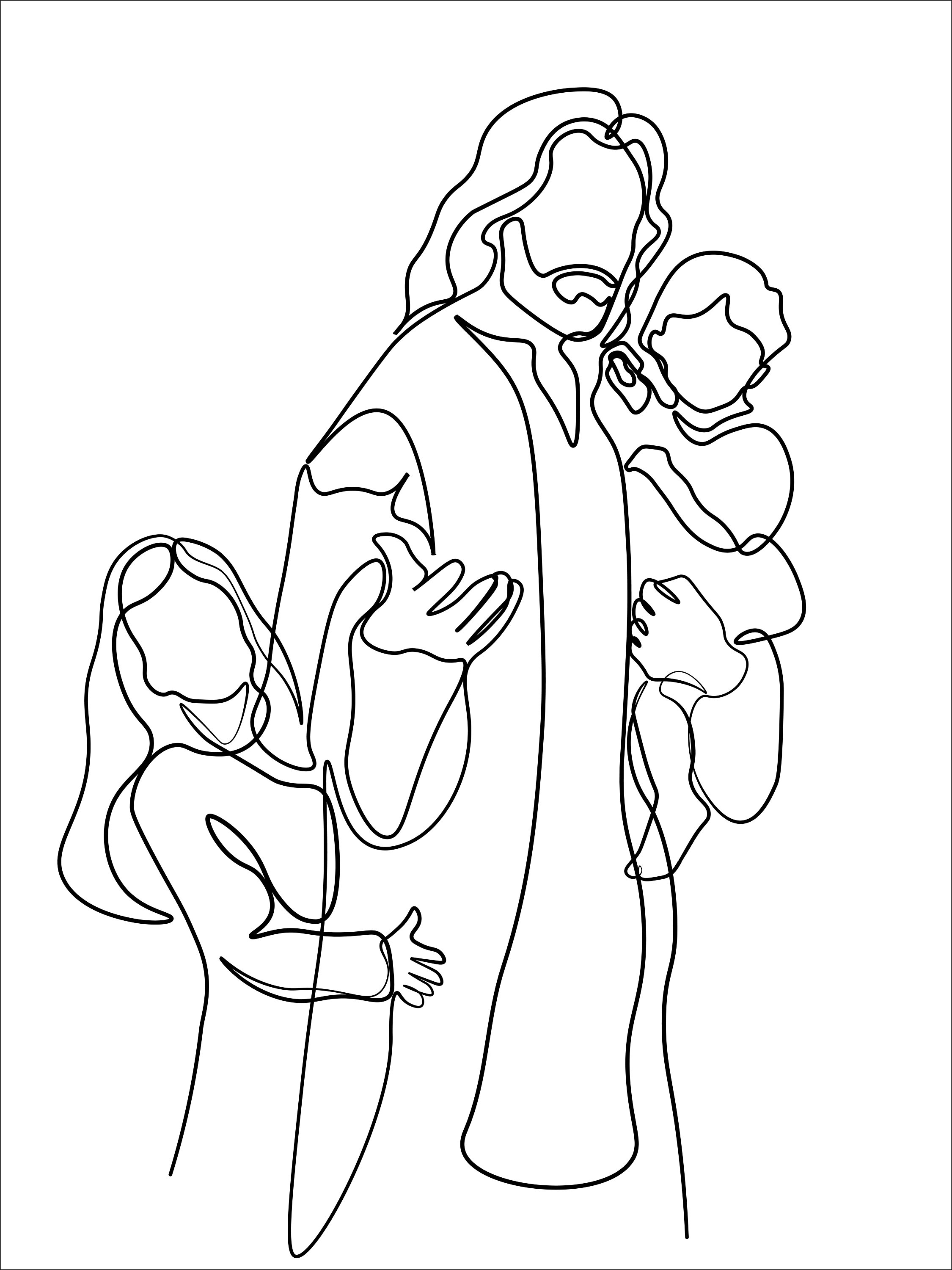 Jesus Christ Line Art Print Christmas Gift Gift for Etsy