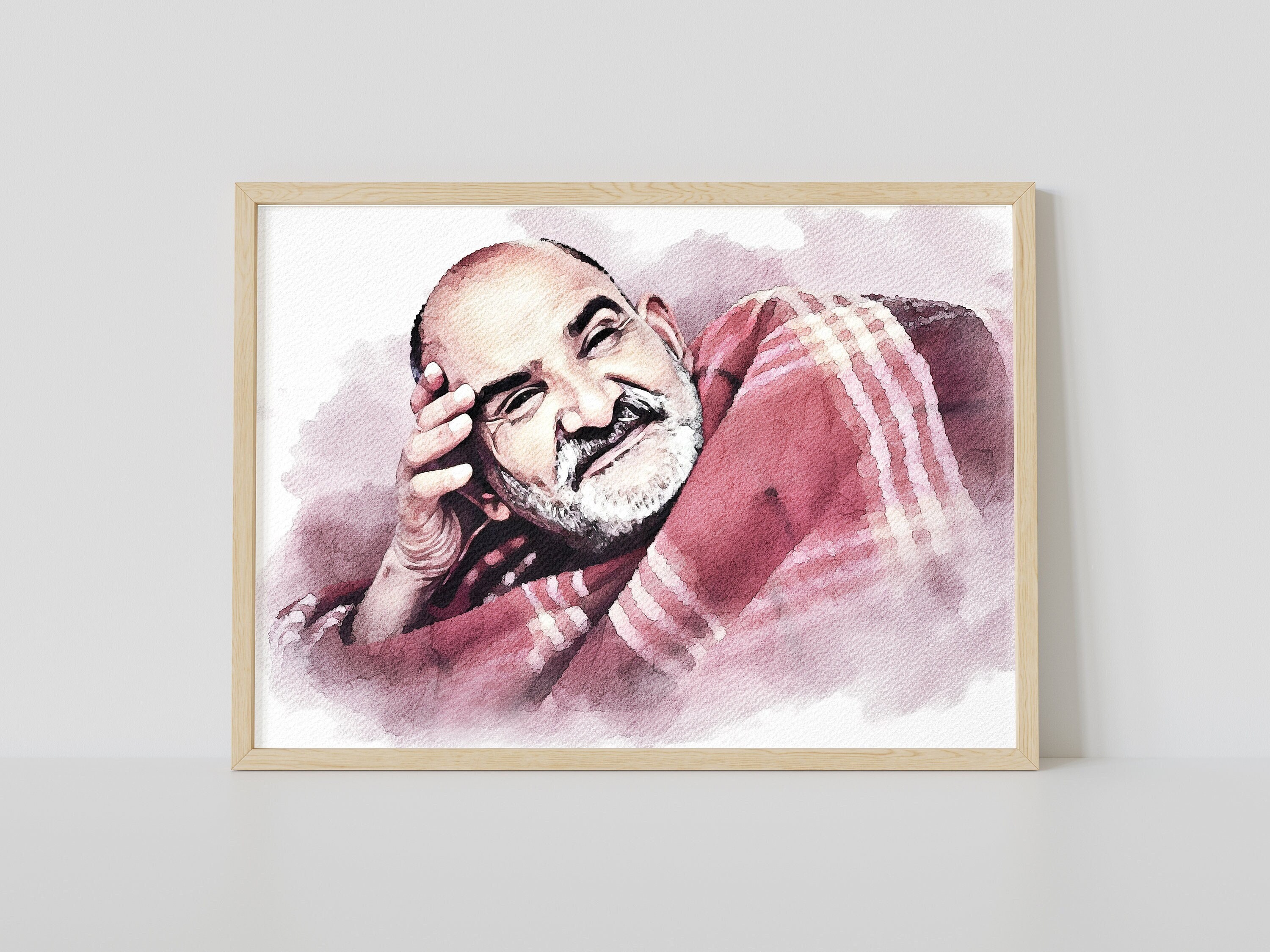 Neem Karoli Baba Poster Neeb Karori Baba Print Maharaj Ji Etsy