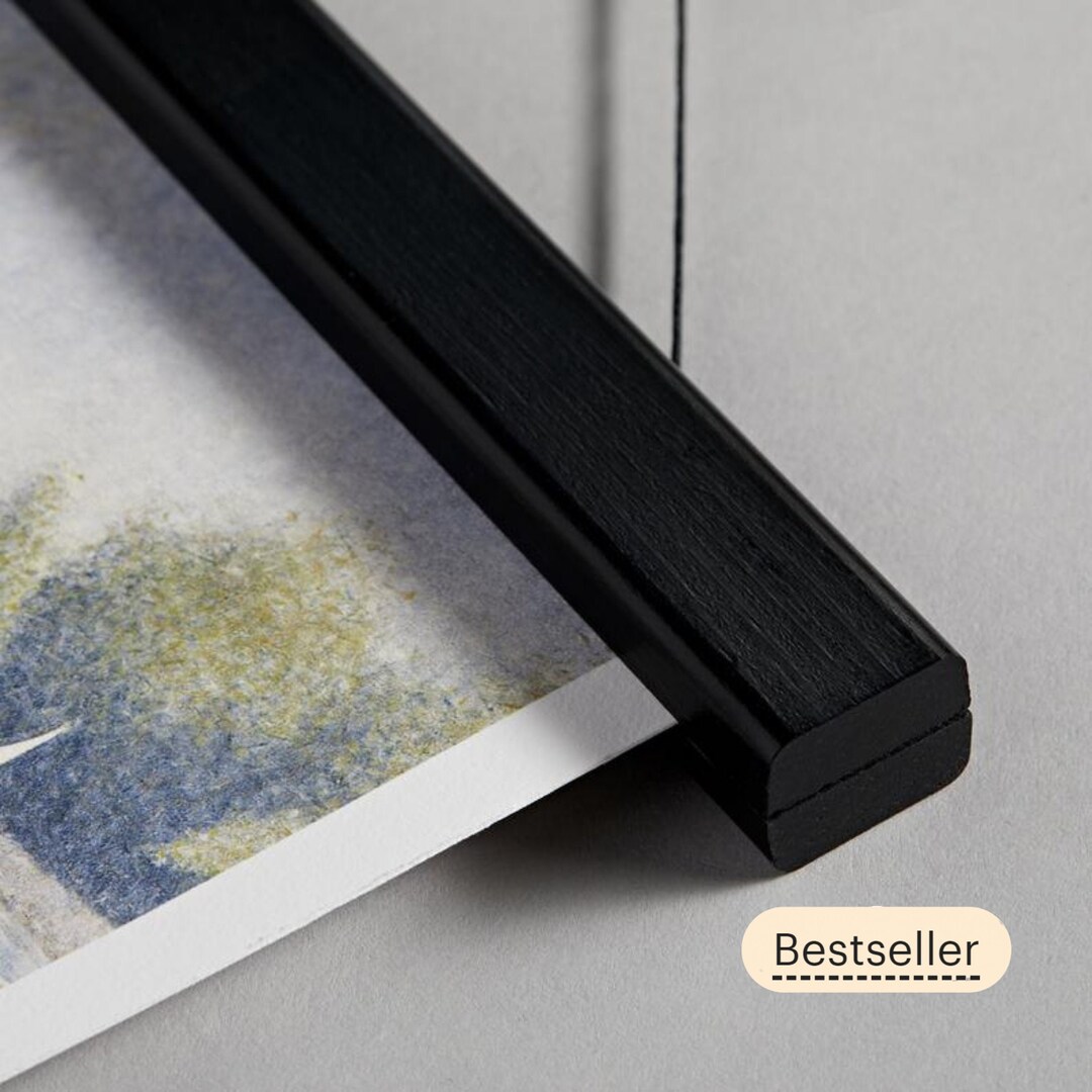 Black Wooden Poster Hanger Black Frame for Posters Etsy