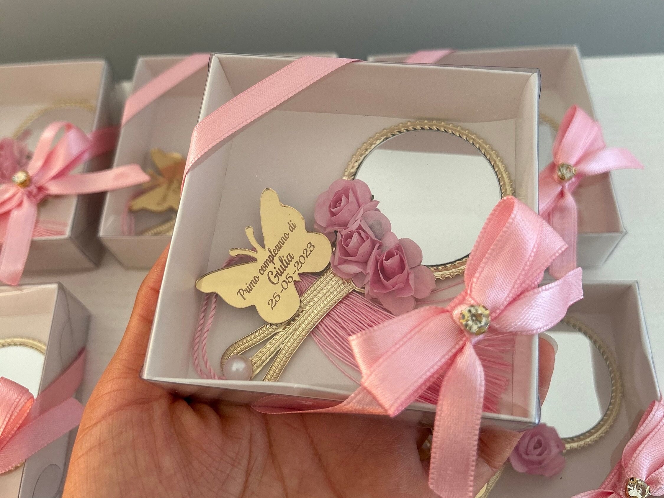 Mis Quince Personalised mirror gift Quinceañera favors, Mirror wedding favors, luxury wedding favors for guests, Sweet 16,Sweet 15