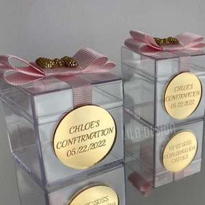 Birthday Clear Box Favors,Quinceañera favors, First Birthday Box gift, Sweet 15, Sweet 16