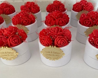 Wedding Box Favors for Guest,White Box Favors,Party Favors,Personalized Box Gift,Sweet 16,Red Wedding,Custom Favors,White Box Favors