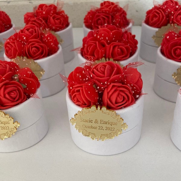 Wedding Box Favors for Guest,White Box Favors,Party Favors,Personalized Box Gift,Sweet 16,Red Wedding,Custom Favors,White Box Favors