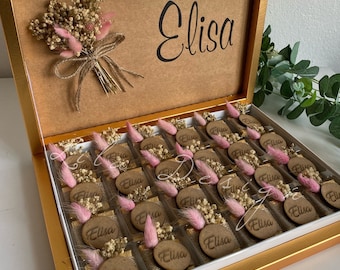 Personalized Chocolate,Chocolate Favors,Custom Chocolate,Wedding Chocolate Favors for Guest,Baby Girl Chocolate Favor for Guest,Baby Shower