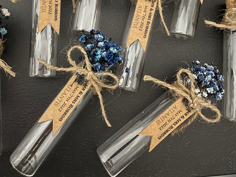 Glass Tube FavorsTube Wedding Favors for Guest Beauty and the BeastParty Favors Custom Favors Rustic FavorsLuxury FavorsDry