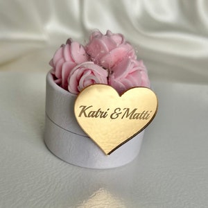 Wedding Favors,Box Favor with pink roses,Pink Flower wedding Favors,Sweet 16 favors,Sweet 15 Favors,Birthday Box Gift,Personalized Box Gift