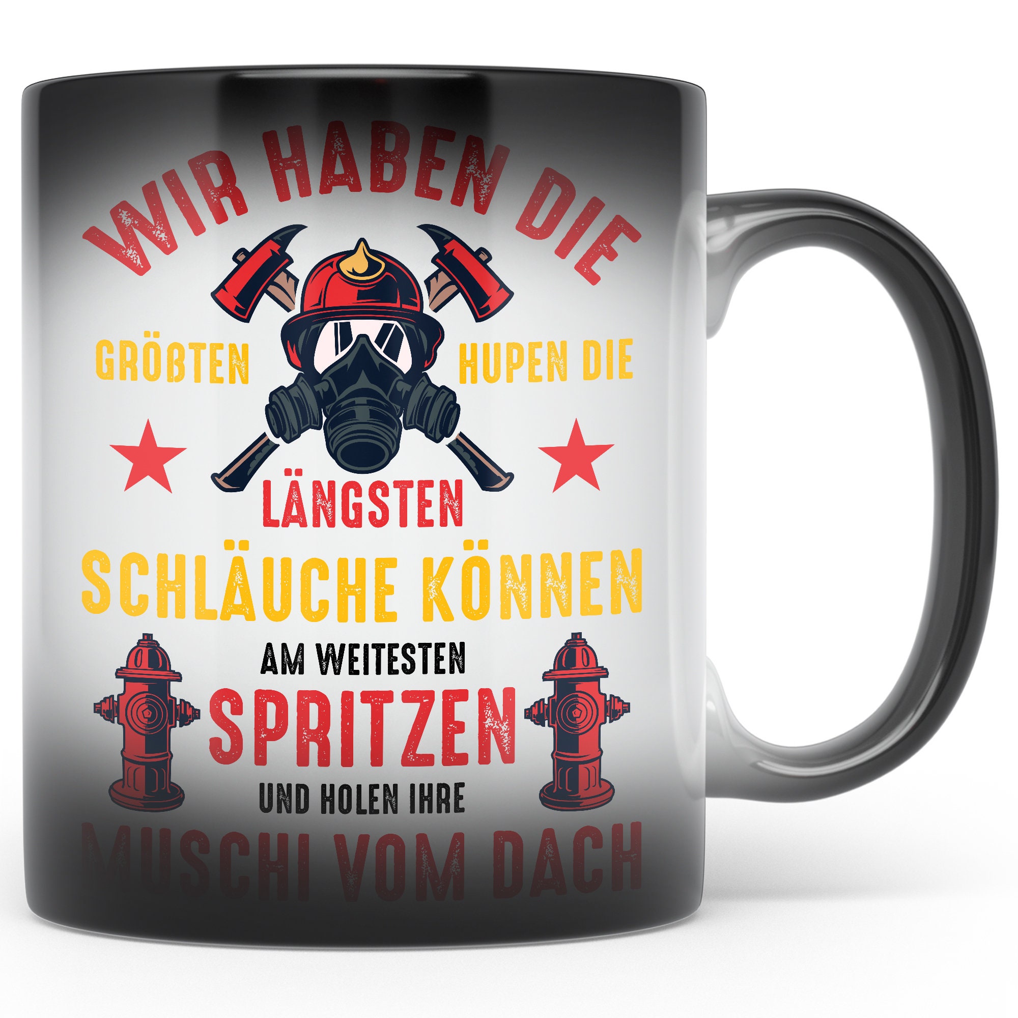 MANISMA Feuerwehmann | Zaubertasse | Lustiger Spruch Becher