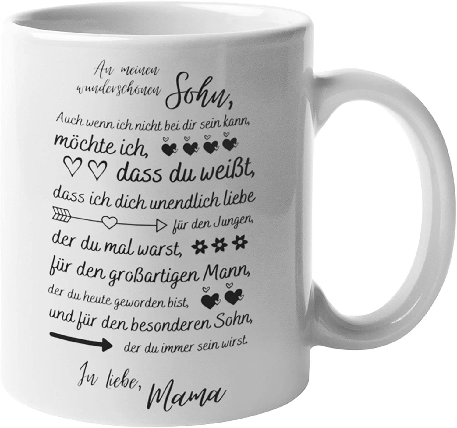 Kaffeetasse Spruch Sohn Sohn Auslandsreise Geschenk Sohn Etsy
