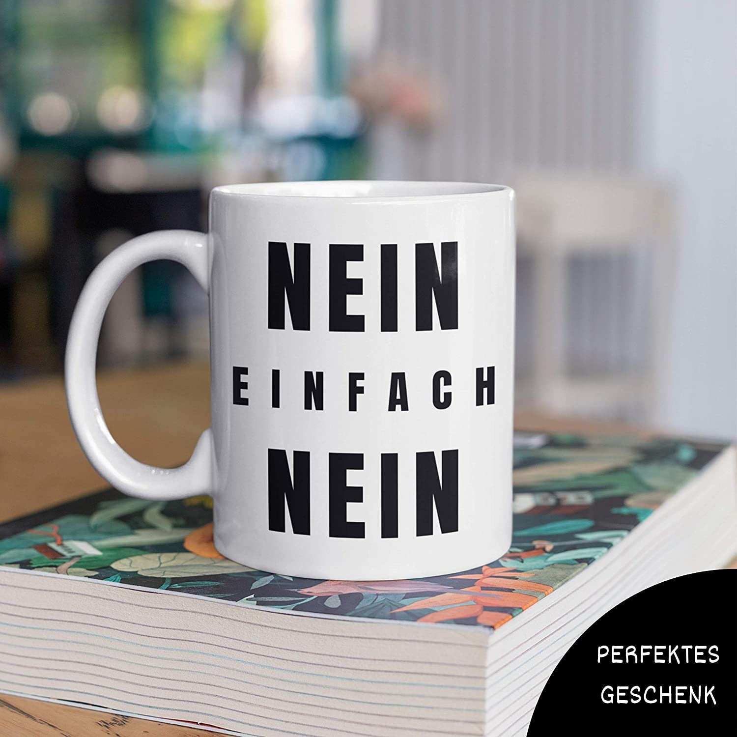 Lustige Kaffeetasse 'Ich Beobachte Euch Alle' – Schwarz, 325 Ml, Perfekt Fürs Büro & Als Geschenk