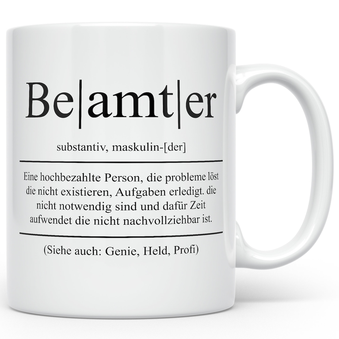 Beamten Spruch Kaffeetasse Verbeamtet Geschenkidee Etsy.de