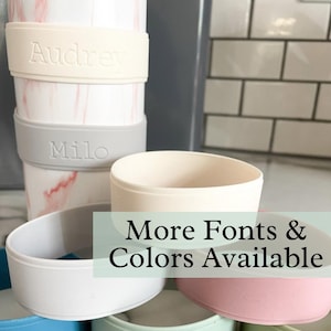 Custom Silicone Bottle Label: Personalized Sippy Cup Band, Custom Silicone Bottle Label, Bottle Name Band, Daycare Bottle Label