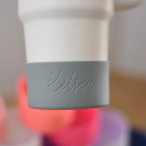 Gepersonaliseerde siliconen bekerlaars - siliconen laars voor beker, beker beker beker, gepersonaliseerde beker, gepersonaliseerde beker, cadeau voor haar