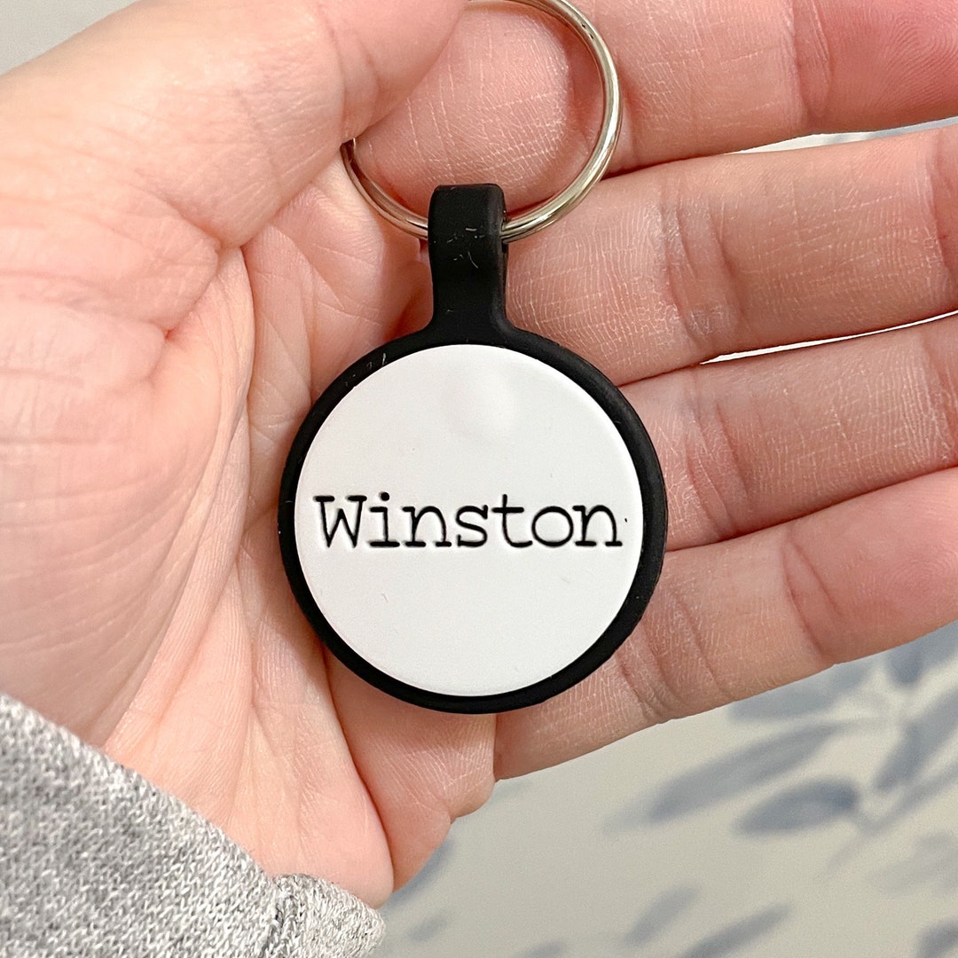 Personalized Dog Name Tag Engraved Dog Tag, Silent Dog Tag, Silicone