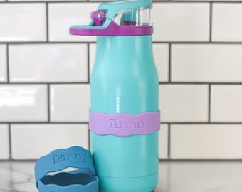 Étiquette de bouteille en silicone personnalisée - étiquette en silicone personnalisée, étiquette de gobelet Sippy, étiquette de bouteille d'eau, étiquette de biberon