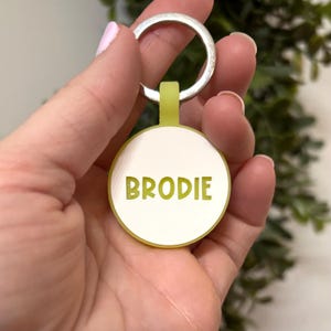Glow In The Dark Dog Tag: Silent Silicone, Engraved Pet Name Tag, Dog Name Tag, Jingle Free Pet Tag, Custom Pet ID, Pet ID Tag, Breakaway