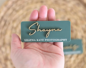 Custom Name Badge - Magnetic Name Badge, Custom Business Name Badge, Custom Acrylic Magnetic Name Tag, Office Name Tag, Business Name Badge
