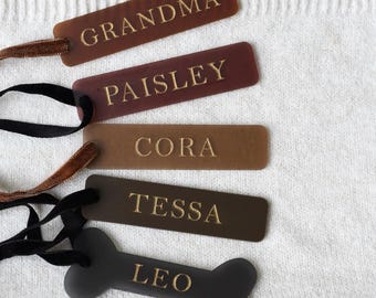 Custom Stocking Name Tag - Christmas Stocking Tag, Modern Stocking Tag , Vintage Stocking Tag