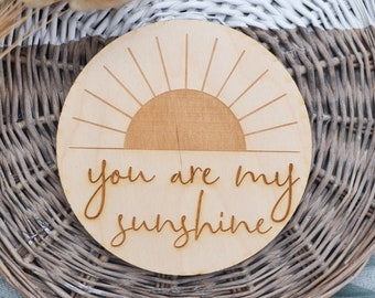 Holzschild „You Are My Sunshine“, Holzschild „Sonnenschein“, Kinderzimmerdekoration, Kinderzimmerschild aus Holz, Heimdekoration aus Holz, Geschenk zur Babyparty, modernes Kinderzimmerdekor